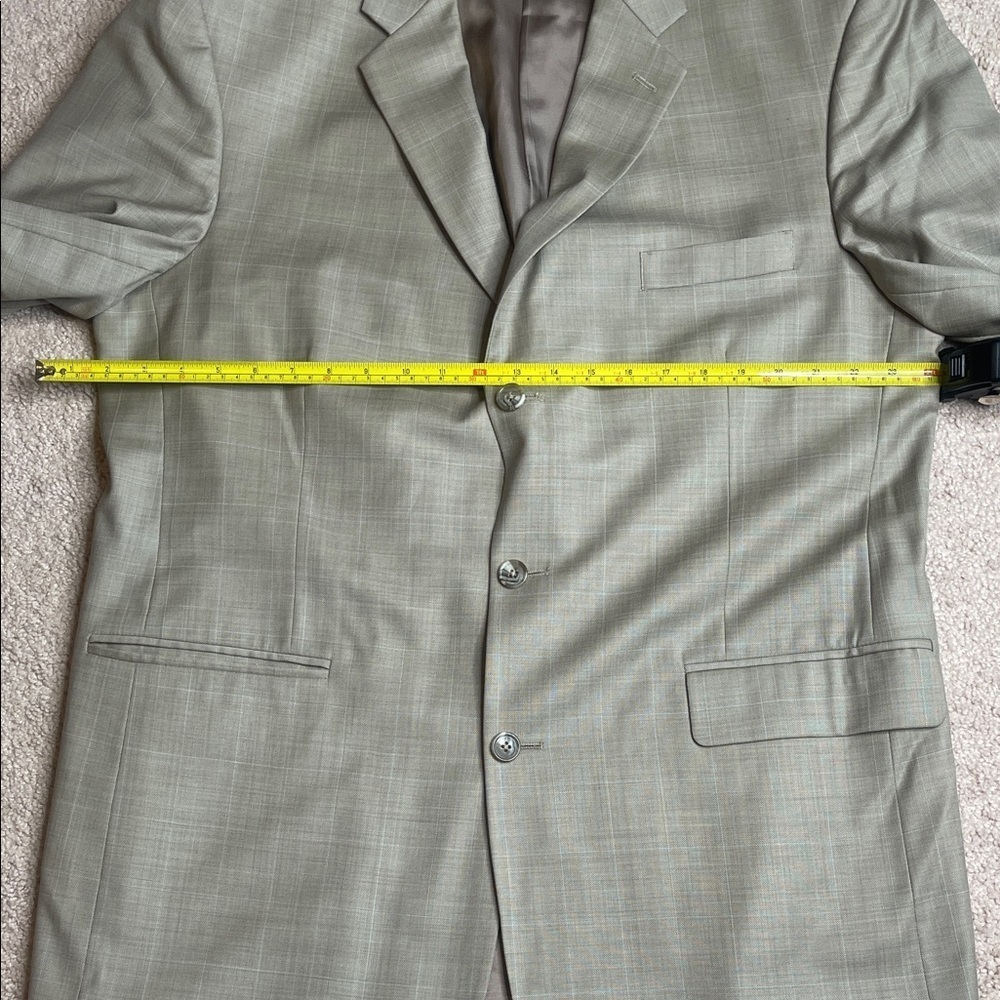 Stafford Light Creme/Gray Sport Coat with Blue Accents - Picture 4 of 8